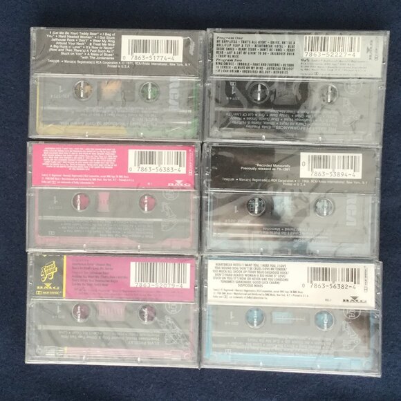 6 Elvis Presley Casette Tapes Original Wrap Never Opened - Picture 3 of 3